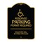 Signmission Connecticut Reserved Parking Permit Required Violators Fined Min $150 Alum, 18" x 24", BG-1824-24658 A-DES-BG-1824-24658 - alternate 1